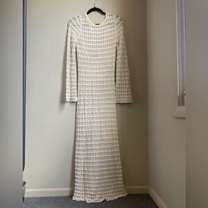 & Other Stories Cream Crochet Maxi Dress size small